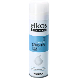 elkos Rasiergel For Men Sensitiv, hautberuhigend, für Männer, mit Aloe Vera und Panthenol, für empfindliche Haut, 200 ml