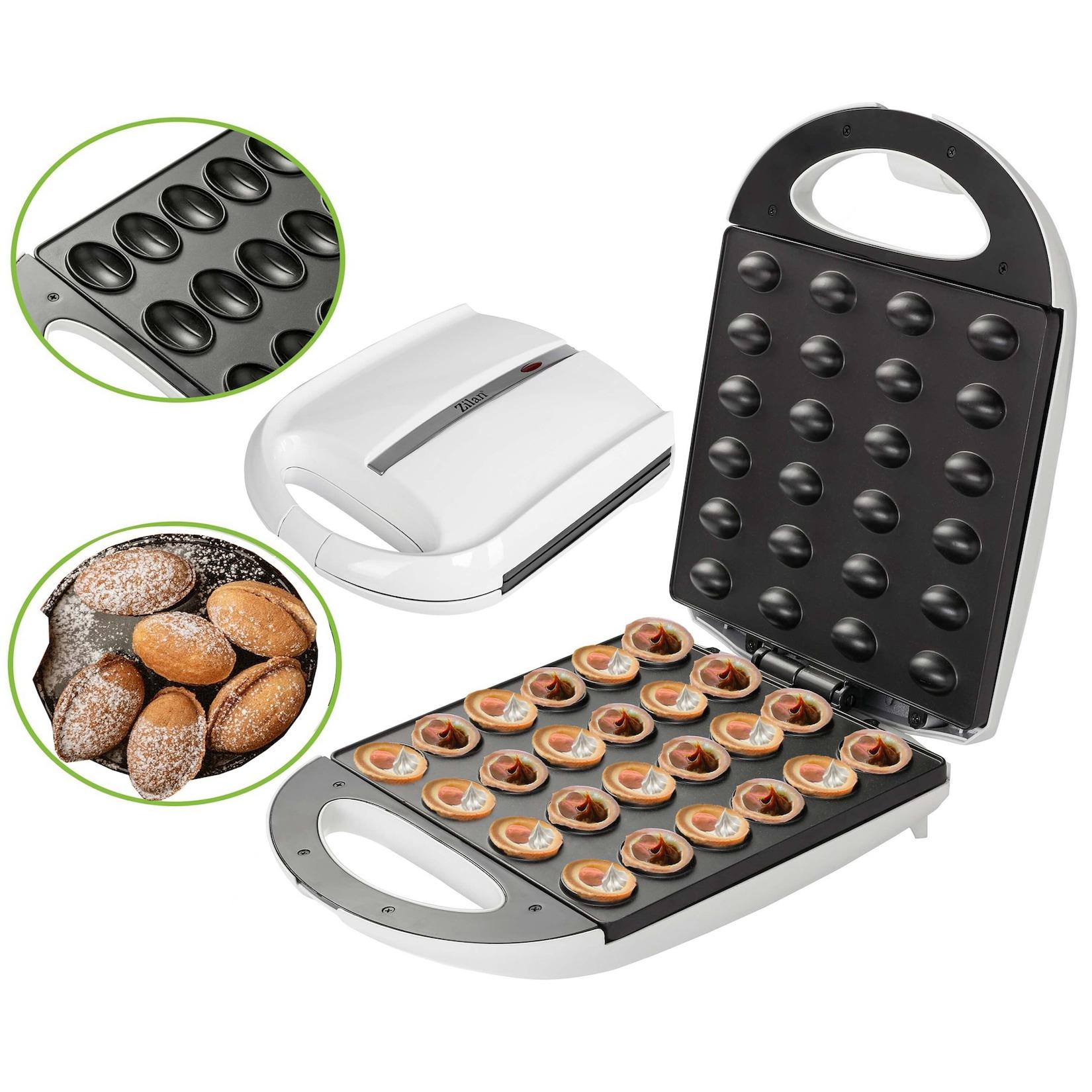 Zilan Elektrischer Nussbäcker Oresckis Nut Maker Antihaftbeschichtung 1400 Watt weiß