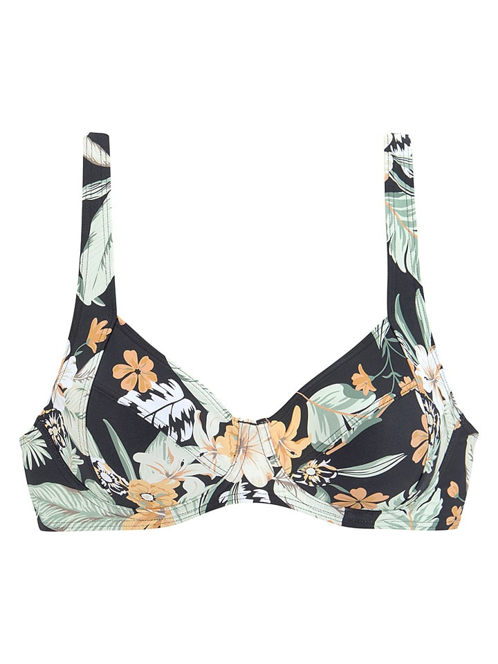 Sunseeker Bikini-Oberteil in Schwarz/ Mint - 38D-Cup
