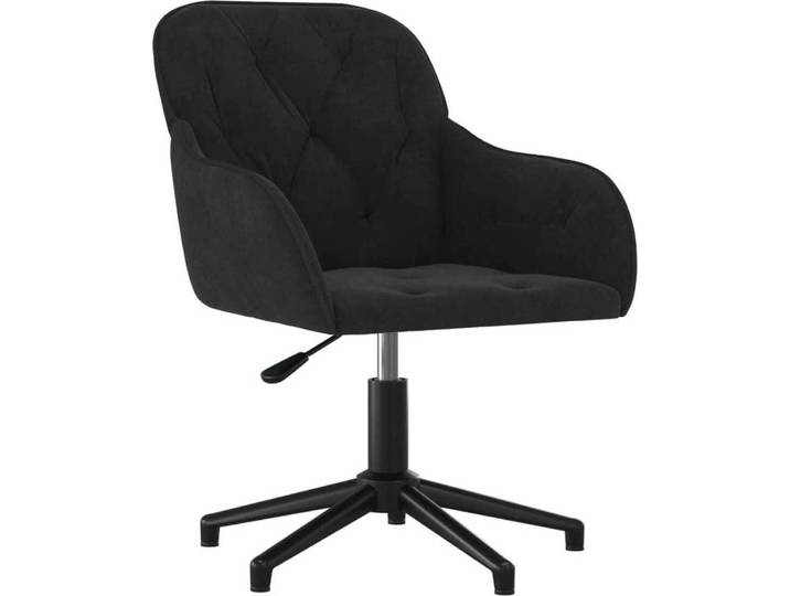 vidaXL Chaise de bureau pivotante noir velours
