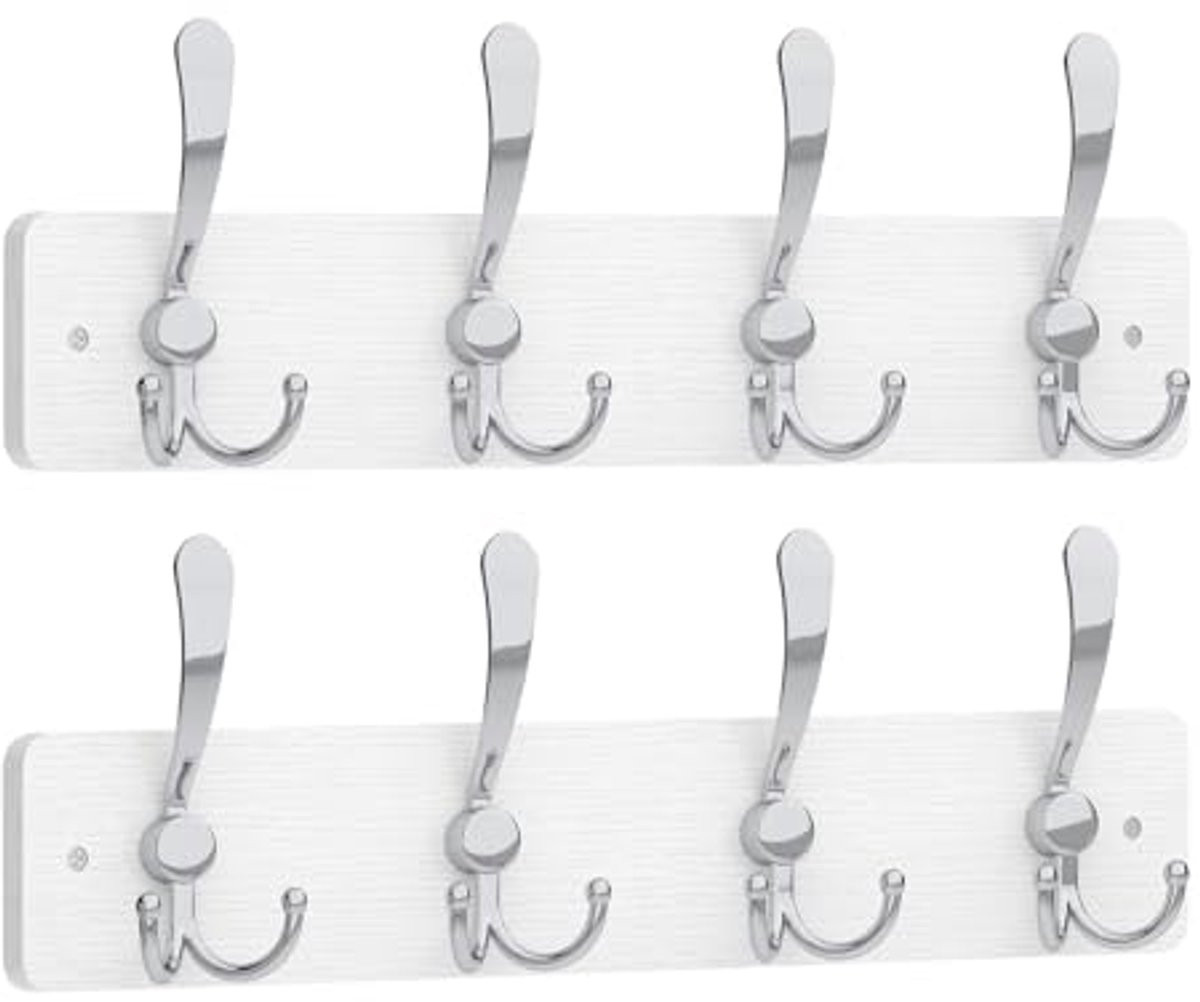 Set van 2 houten wandkapstokken heavy duty, 84 cm