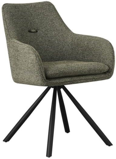 Bizzotto Set 2 chaises pivotantes vertes Vert 64x86x57cm