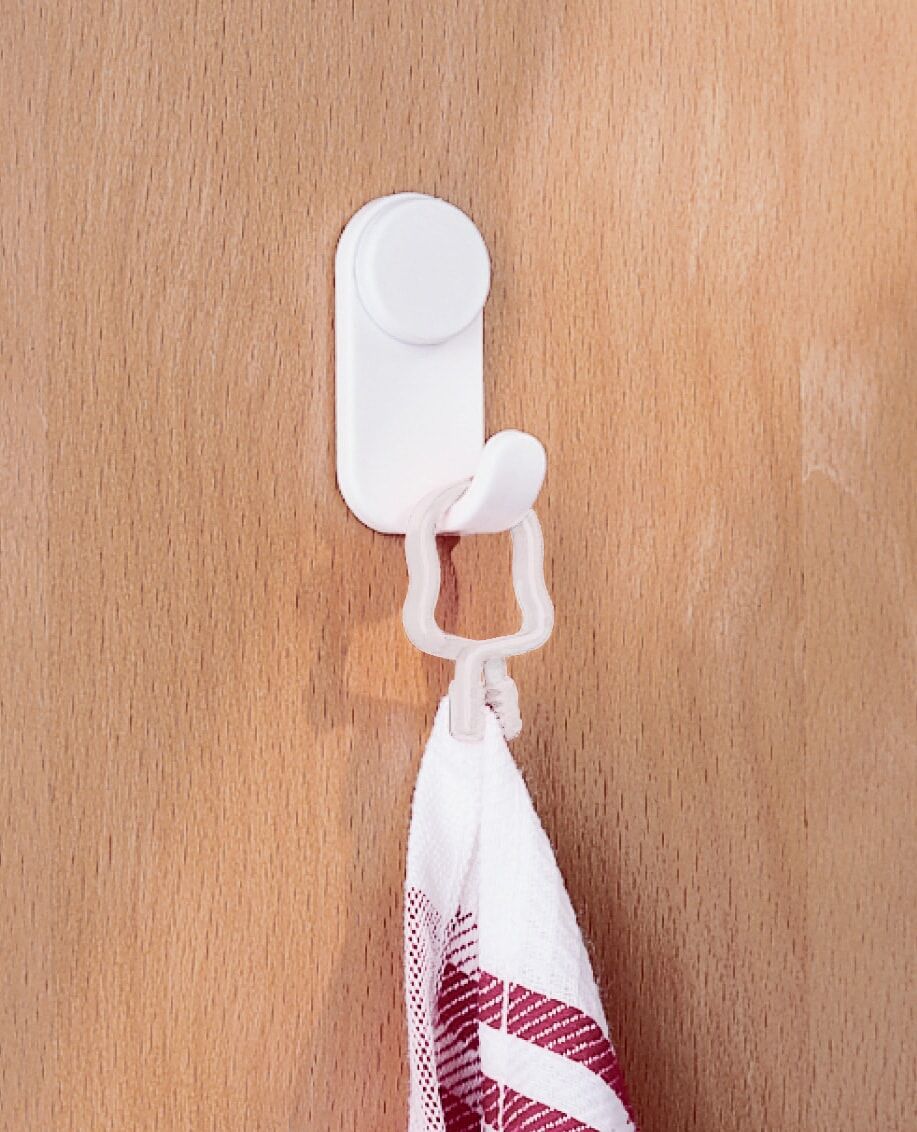 Wäscheklammern RUCO "Clip", weiß, B:2cm H:0,5cm L:4cm, Kunststoff, Halteklammern, Wäscheklammern, Handtuch-Aufhänger, Kunststoff, 30-teilig