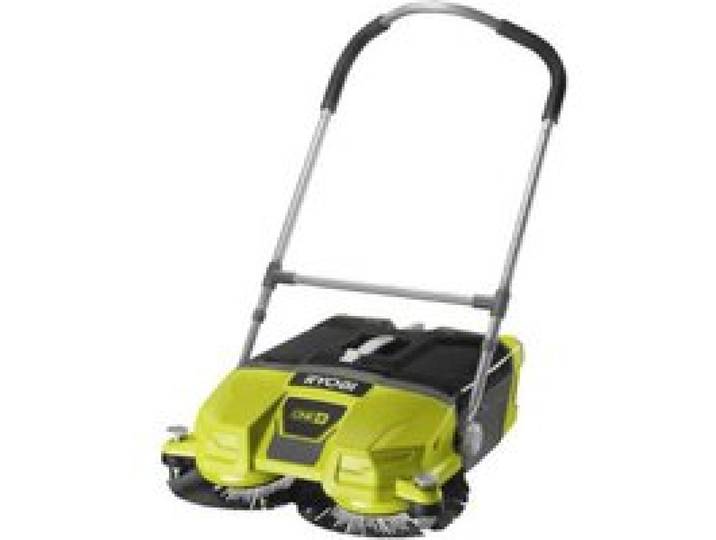 Balayeuse motorisée - RYOBI - Largeur de nettoyage 53 cm - 2 brosses - Bac collecteur 17 L - Allumage au pied