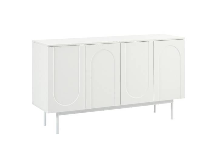 SIDEBOARD mit Druck-zu-Öffnen Türen, 140/42/80cm