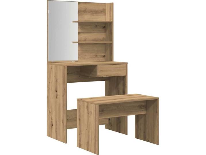vidaXL Ensemble de coiffeuse Artisan-Chêne Bois composite