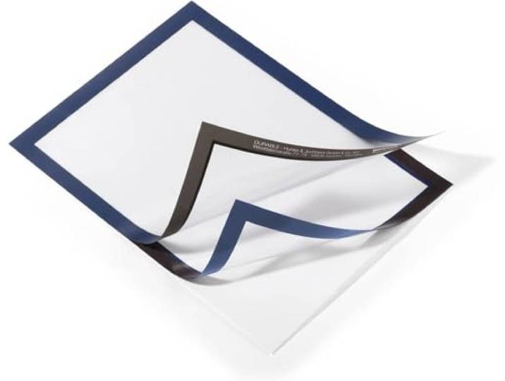 Durable 488207 Duraframe Boîte de 10 Cadres d'Affichages Repositionnables A4 Bleu Foncé