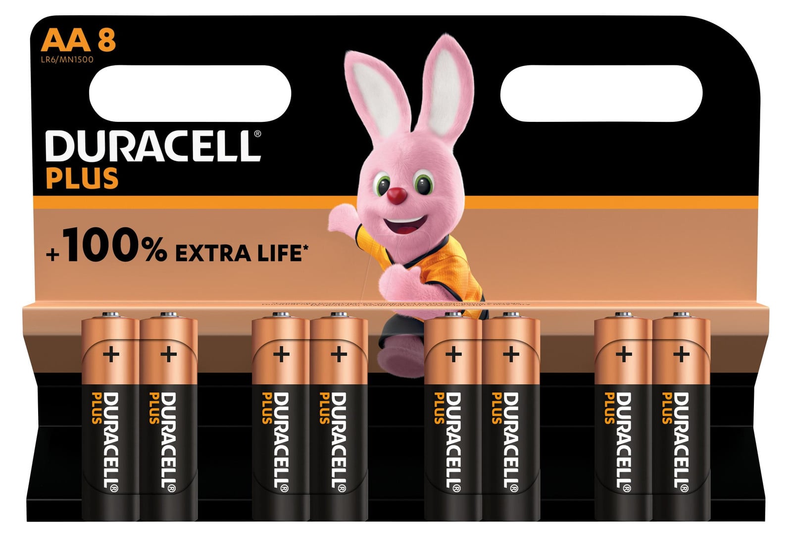 Duracell MN1500 Plus Mignon batterij 1,5V, 8 stuks