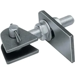 GAH, Zubehör Türbeschlag, Verstellbares Torband 190x33x80x150x34x65x22x10mm Stahl roh