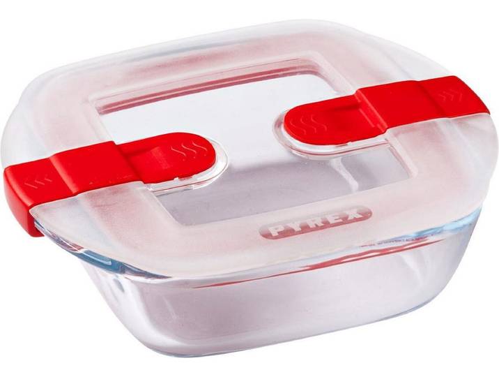 Cook &\, Heat Voedselcontainer Vierkant met Deksel 14 x 12cm