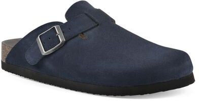 Women's Bari Footbeds Clog by White Mountain in Navy Suede (Size 6 M)