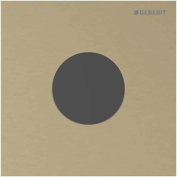 Geberit Typ 40 Urinal-Steuerung 116024QF1 elektronisch, Netzbetrieb, Round, messingfarben / gebürstet, easy-to-clean-beschichtet