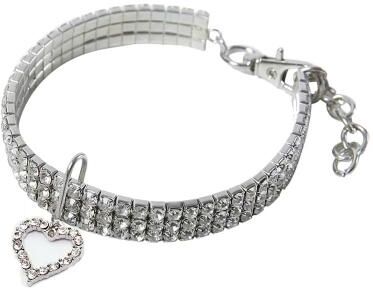 Inspired Finds Adjustable Anti Strangling Cat Collar Necklace With Bell Charm white m