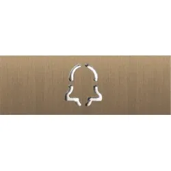 DoorBird D11x Namensschild für eine Ruftaste, Glockensymbol – Echtes Messing