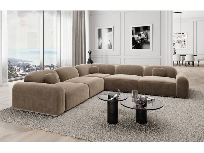 Ecksofa Barcelona L-Form aus Stoff