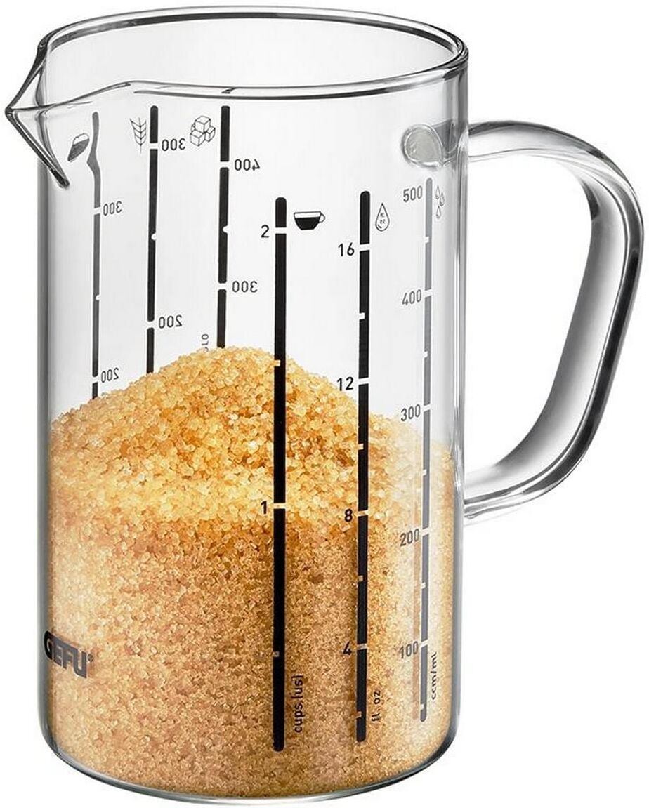 Messbecher GEFU "Meti 500 ml", transparent, Glas, Messbecher, Messbecher transparent Einheitsgröße