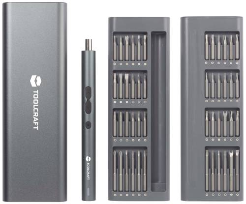 TOOLCRAFT TO-9610278 E-Schraubendreher 3.7V 350 mAh Lithium inkl. Ladekabel, inkl. Aufbewahrungsbox
