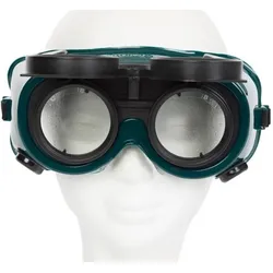 Toolland Klappbare Schweißbrille, kratzfeste Linsen, austauschbar, Lüftungslöcher, verstellbar