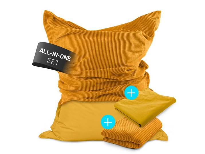Lumaland Sitzsack LUMALAND Sitzsack Classic XXL All-in-One Set, LUMALAND Sitzsack Classic XXL All-in-One Set