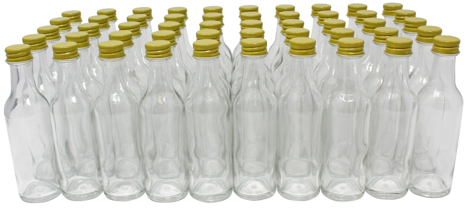 Dripio 50 lege glazen flessen van 50 ml met schroefdop, transparant