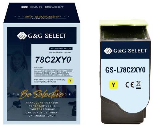 G&G Toner ersetzt Lexmark 78C2XY0 Kompatibel Gelb 5000 Seiten GS-L78C2XY0