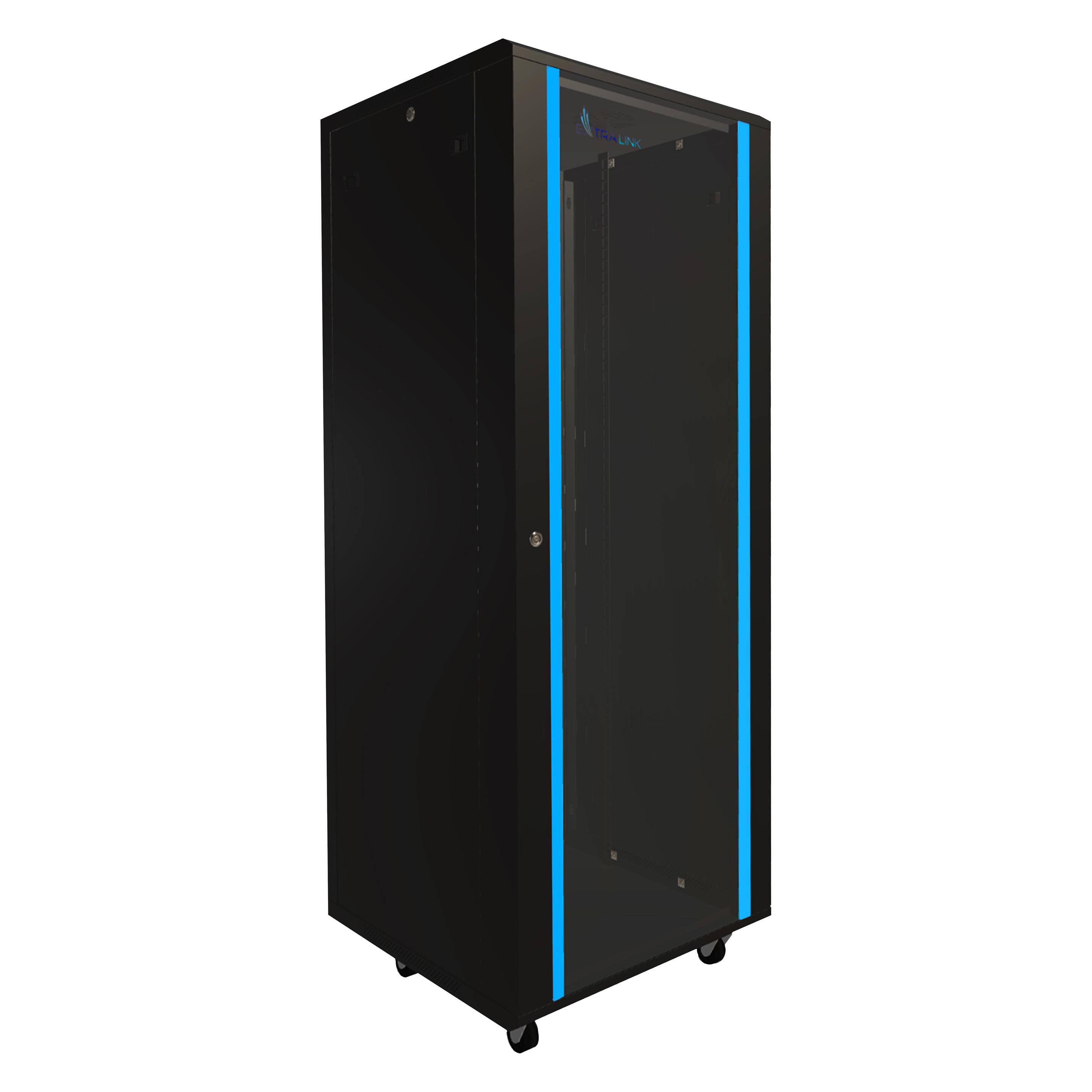 Extralink 37U 600mm floor cabinet black (37 HE, 19 Zoll Rack) (EX.14428)