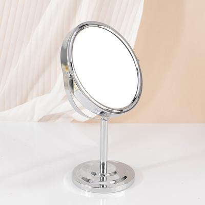 Fusion Finds Tabletop Makeup Mirror Double Sided Magnifying Makeup Mirror For Vanity & Desk sliver