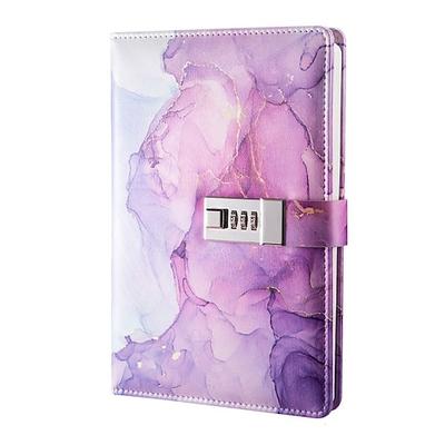 A5 180 Seiten Retro-Passwortbuch mit Schloss kreatives handgefertigtes Tagebuch dickes Papier Notizbuch-Binder für Studenten Schulanfangsgeschenk Schreibwaren-Notizbuch