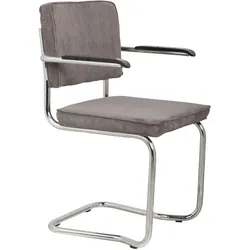 Zuiver Ridge Kink Rib Armlehnstuhl, grau