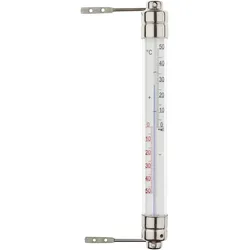 10x TFA Fensterthermometer, Thermometer + Hygrometer, Silber
