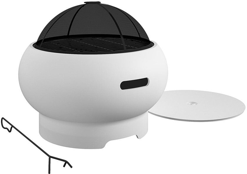 Blue Elephant Smokeless Outdoor Fire Pit with Lid White