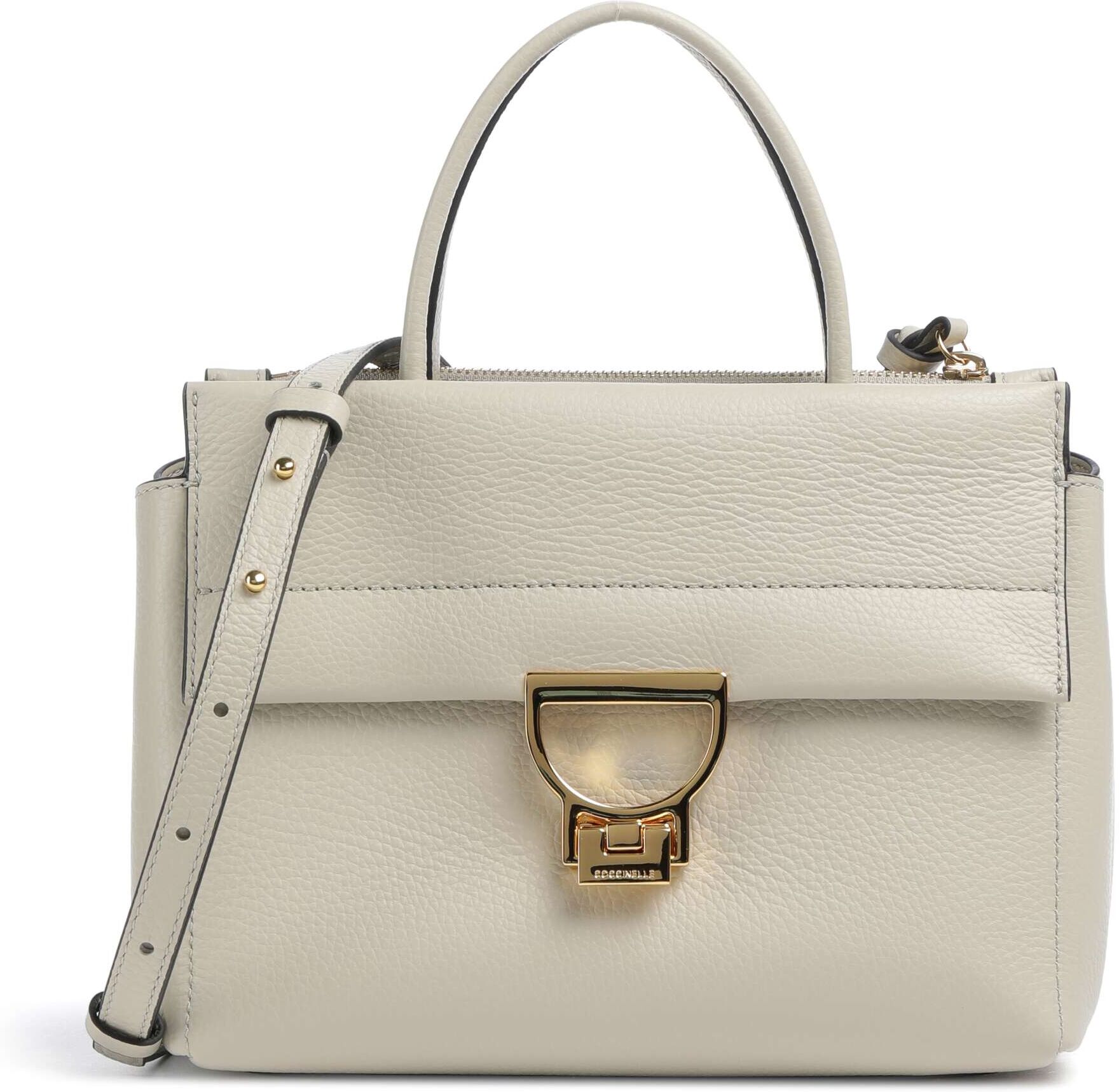 Coccinelle Arlettis Handtasche aus Leder, beige