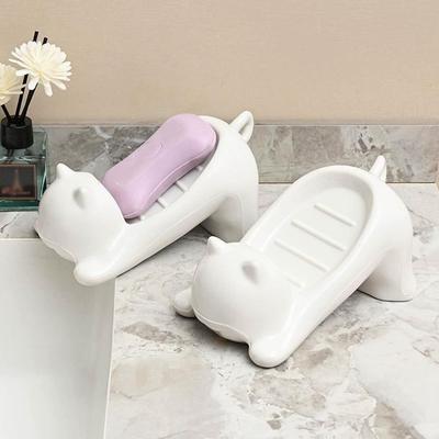 Youfap Market Plastic Holder For Bathroom, Cute Cartoon Cat Soap Dish With Drainage, Decorative Soap Storage Dish Plastic Holder For Bathroom, Cute Cartoon Cat Soap Dish With Drainage, Decorative Soap Storage Dish