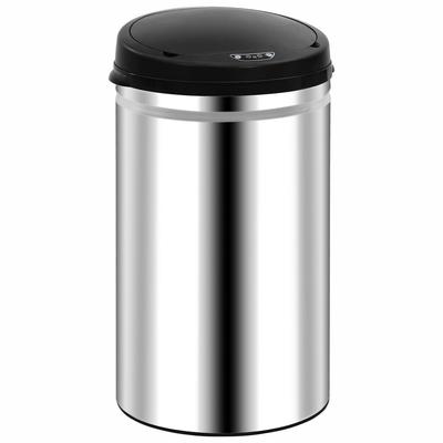 DELUKE® Sensor Mülleimer Küche 40L Edelstahl Automatik Bewegungssensor Klemmring Smarter Abfalleimer mit Deckel Müllbehälter Kücheneimer