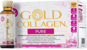 Gold Collagen Suplemento Pele Cabelo e Unhas Pure 10 x 50 ml