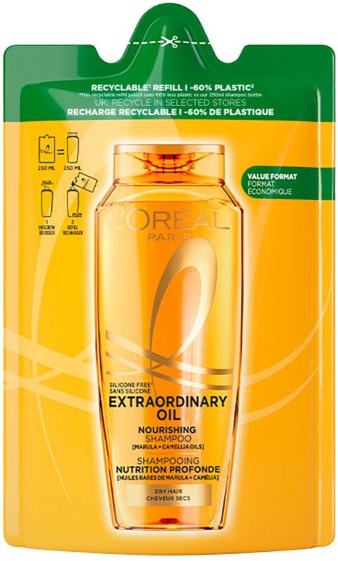 L’Oréal Paris Elseve Extraordinary Oil shampoing nourrissant pour cheveux secs Refill 250 ml