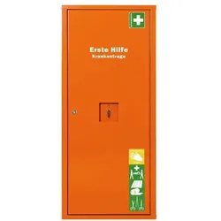 ALUDERM Anbausafe Erste-Hilfe-Trage ohne Füllung orange, 49x112x20 cm