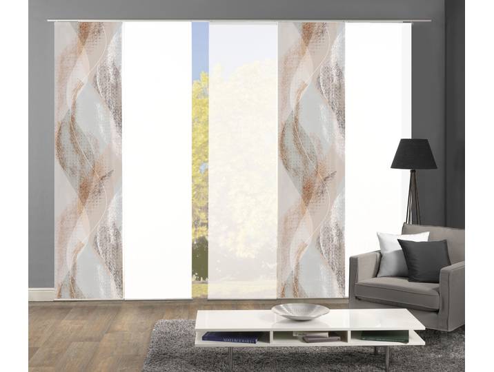 Schiebegardine HOME WOHNIDEEN TORRE , braun (kupferfarben), B:60cm H:245cm, Polyester, Gardinen, Schiebegardine, DIGITALDRUCK