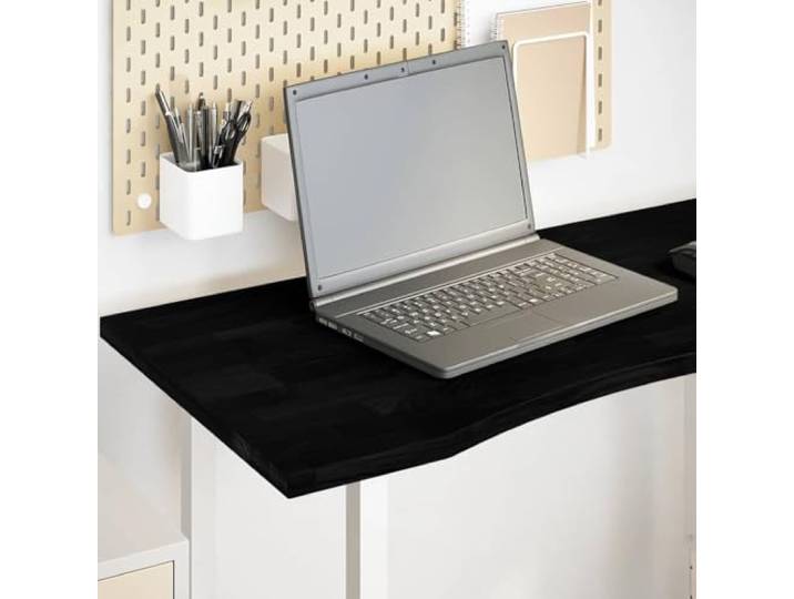 HEFZGDB Massivholz Schreibtischplatte Eiche Dunkelbraun 100x60x2,5 cm Robuste Tischplatte aus massivem Eichenholz für langlebige Möbel mit natürlicher Maserung, vielseitig