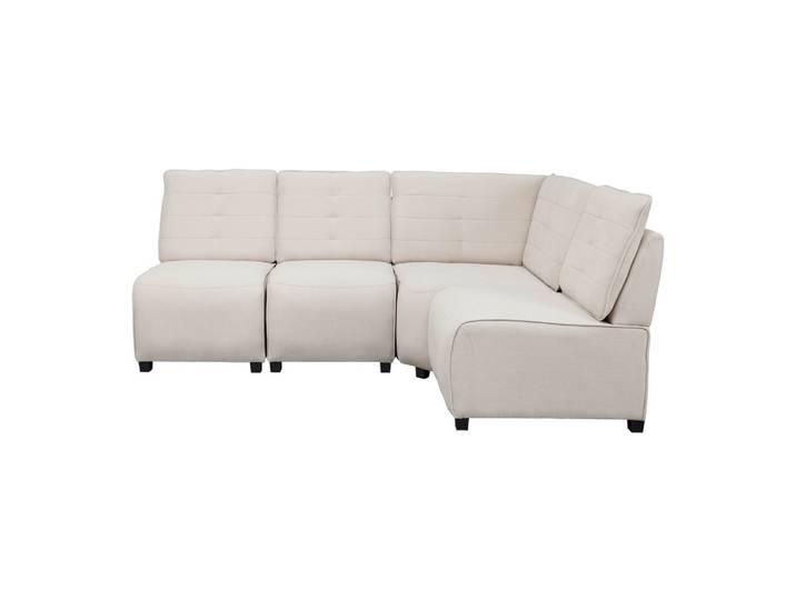 Wohnlandschaft Victoire Creme Webstoff