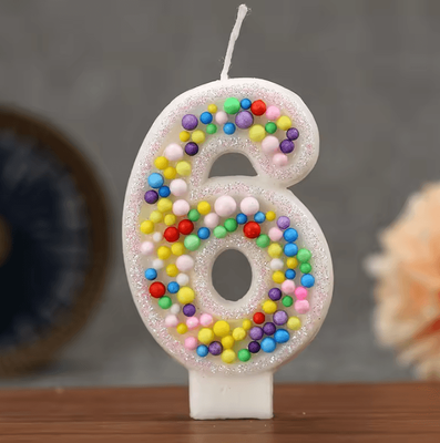 Inspire Curations Colorful Ball Number Birthday Candles 09 Creative Cake Topper 6