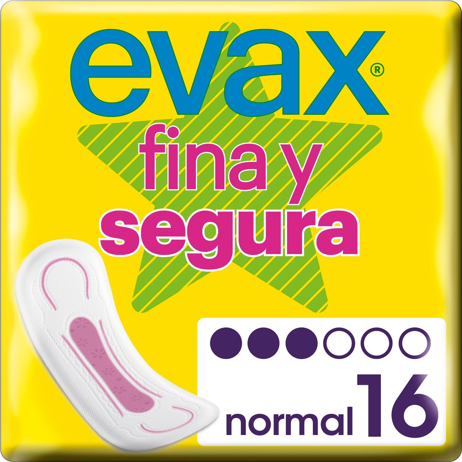 Evax Compresa Fina-Segura Sin Alas 16 uds