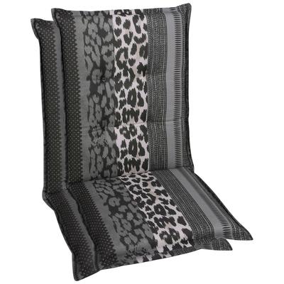 Sesselauflage GO-DE "Sesselauflage mittel", grau, B:50cm H:108cm T:48cm, Baumwolle, Polyester, Polsterauflagen
