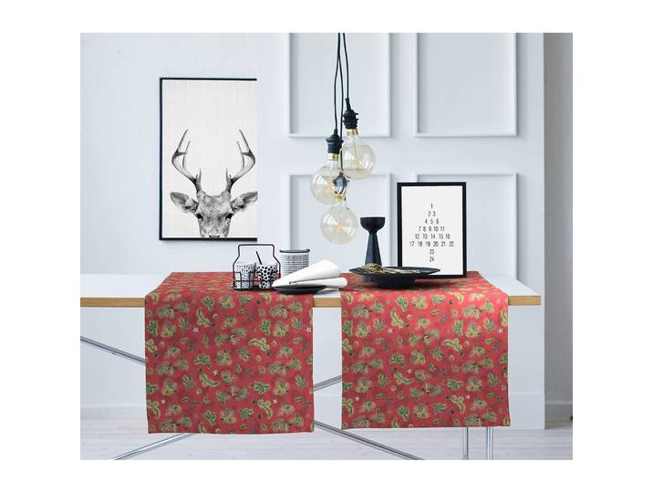 Chemin de table 9530 48 x 140cm Rouge/Rouge