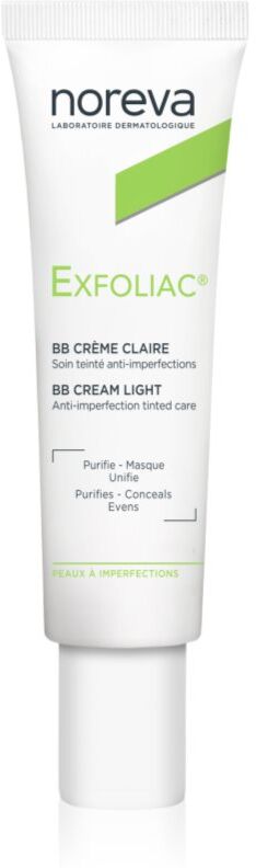 Noreva Exfoliac Anti-Imperfection Cream Tinted BB cream shade Light 30 ml