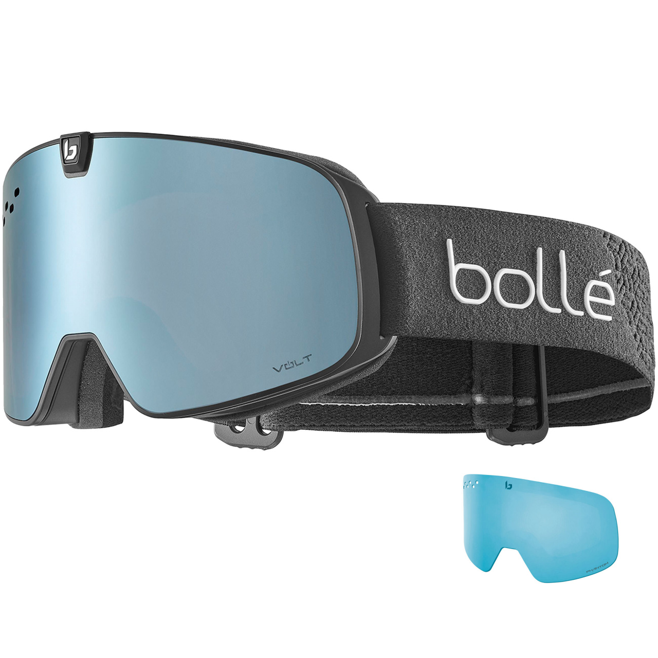 Bolle Nevada NEO black matte volt ice blue + Ersatzscheibe