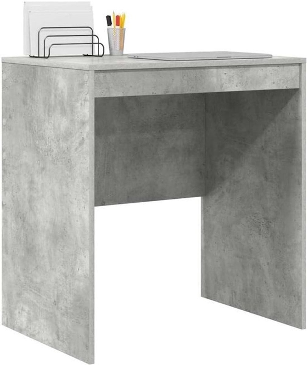 Compact schrijfbureau met betonlook voor uw thuiskantoor of studentenhoek