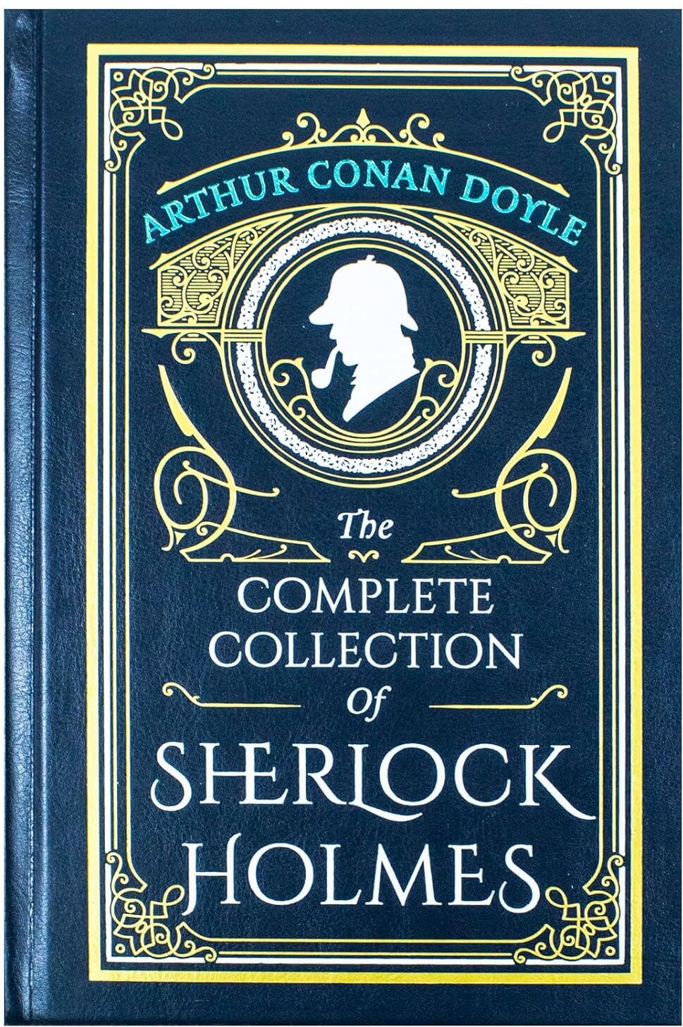 Classic Editions Sherlock Holmes Deluxe Leather-Bound Classic Collection by Arthur Conan Doyle - 3 Works in 1 Volume - Leather Bound - Gilt-Edged Gift Edition