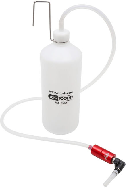 KS Tools Purgeur de frein avec bouteille de récupération, utilisation à une personne (150.2305)