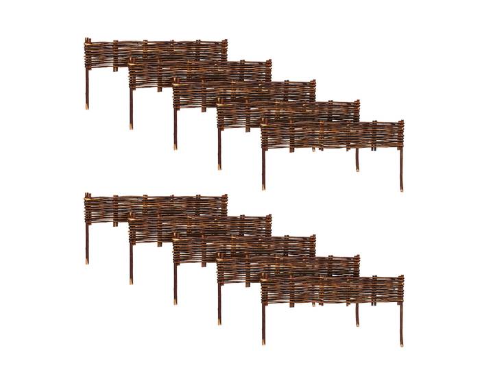 Beeteinfassung Weide geflochten 10er Set 60 x 10 cm